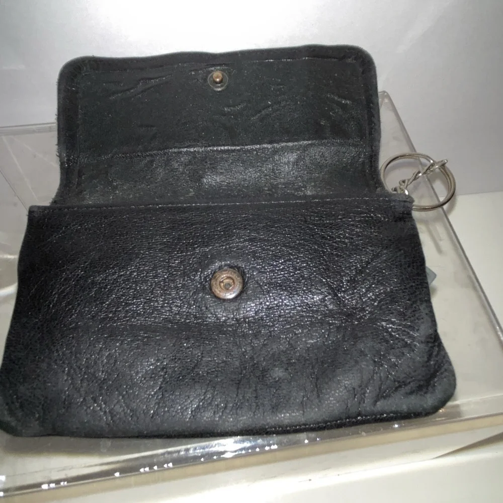 Pre-owned Genuine Porsche Premium Leather ID Card Cash Coin Pouch Purse Wallet
